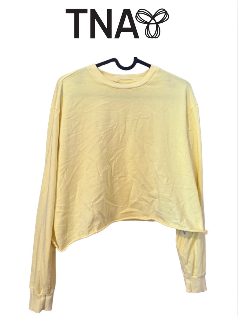 TNA Cropped Long-Sleeve top in Yellow